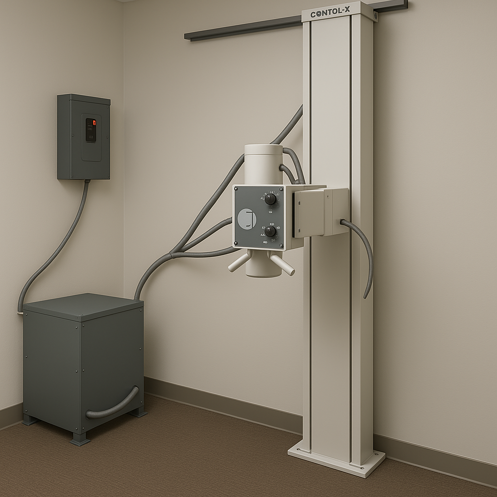 Control-X brand wall-mounted x-ray system with generator
